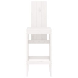 Berkfield Home Bar Stools 2 pcs White 40x42x120 cm Solid Wood Pine - Size: 40 x 42 x 120 cm - thumbnail 4