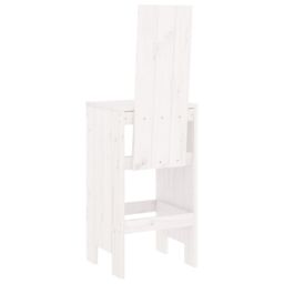 Berkfield Home Bar Stools 2 pcs White 40x42x120 cm Solid Wood Pine - Size: 40 x 42 x 120 cm - thumbnail 6