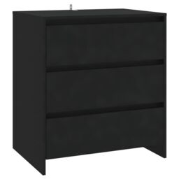 Berkfield Home Sideboard Black 70x41x75 cm Engineered Wood - Size: 70 x 41 x 75 cm - thumbnail 2