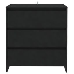 Berkfield Home Sideboard Black 70x41x75 cm Engineered Wood - Size: 70 x 41 x 75 cm - thumbnail 3