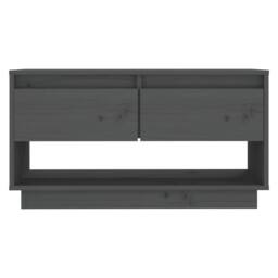 Berkfield Home TV Cabinet Grey 74x34x40 cm Solid Wood Pine - Size: 74 x 34 x 40 cm