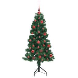 Berkfield Home Corner Artificial Christmas Tree Green 150 cm PVC & Metal - thumbnail 4