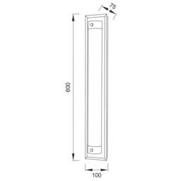 Netlighting Tube Flush 21W LED 4000K Chrome Sand Diamond 1800lm in Grey - thumbnail 5