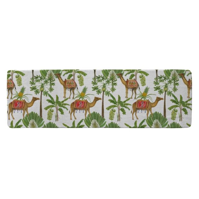 Benjamin Tate Design Camels & Palm Trees Runner Rug in Natural - Size: 67 cm x 230 cm - image 1