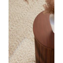 THE RUGS Majoli Handwoven Wool Jute Rug Scandinavian Boho Style 10mm Pile in White - Size: 160 cm x 230 cm - thumbnail 6