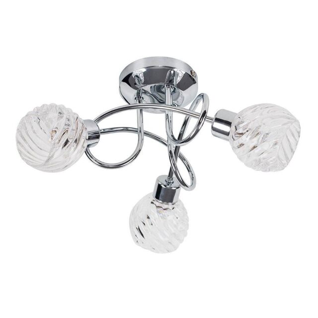 ValueLights Reyka 3 Way Silver Ceiling Bar Light - image 1