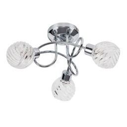 ValueLights Reyka 3 Way Silver Ceiling Bar Light - thumbnail 1
