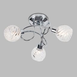 ValueLights Reyka 3 Way Silver Ceiling Bar Light - thumbnail 3