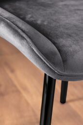 FurnitureboxUK Novara 100cm Round Dining Table & 4 Pesaro Black Leg Chairs in Grey - thumbnail 6