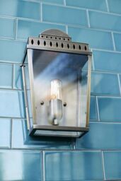 Netlighting Mansion House 1 Light Outdoor Flush Lantern Light Polished Nickel IP44 E27 in Grey - thumbnail 2