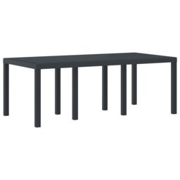 Berkfield Home 7 Piece Garden Dining Set with Cushions Anthracite Poly Rattan - thumbnail 4