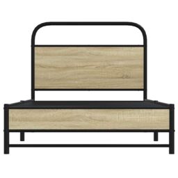 Berkfield Home Bed Frame without Mattress 100x190 cm Sonoma Oak Engineered Wood in Brown - thumbnail 5