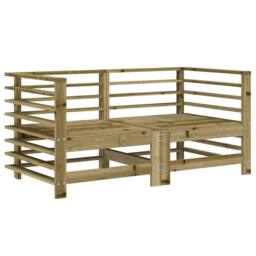 Berkfield Home Beautiful Garden Corner Sofas 2 pcs Impregnated Wood Pine in Brown - thumbnail 3
