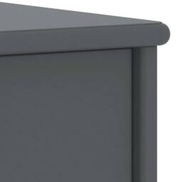 Berkfield Home Bedside Cabinet Dark Grey 35x30x40 cm Solid Pinewood - Size: 35 x 30 x 40 cm - thumbnail 5