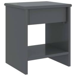 Berkfield Home Bedside Cabinet Dark Grey 35x30x40 cm Solid Pinewood - Size: 35 x 30 x 40 cm - thumbnail 4