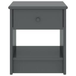 Berkfield Home Bedside Cabinet Dark Grey 35x30x40 cm Solid Pinewood - Size: 35 x 30 x 40 cm - thumbnail 1