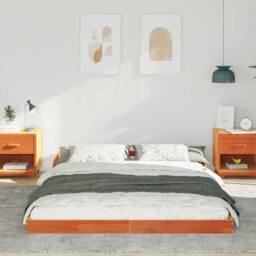 Berkfield Home Modern Wax brown 140 x 210 cm Solid pine wood - thumbnail 4