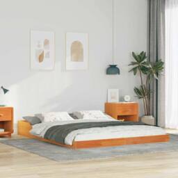 Berkfield Home Modern Wax brown 140 x 210 cm Solid pine wood - thumbnail 2
