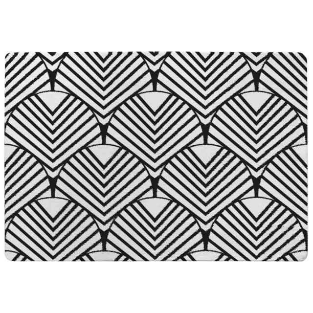 Benjamin Tate Design Black Geometric Decoration Designer Rug in Natural - Size: Large - image 1