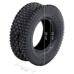 Berkfield Home Wheelbarrow Tyre 13x5.00-6 4PR Rubber in Black - thumbnail 5