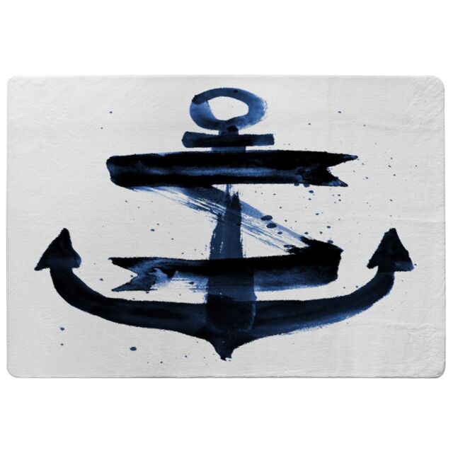 Benjamin Tate Design Watercolour Anchor Rug in Natural - Size: Large - image 1