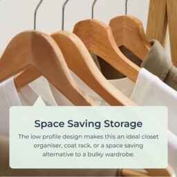 idooka Bamboo Adult Clothes Rack Textile Shelf Lightweight Foldable in Natural - thumbnail 4