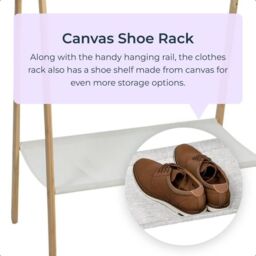 idooka Bamboo Adult Clothes Rack Textile Shelf Lightweight Foldable in Natural - thumbnail 3