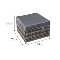 Oseasons Malta Rattan 9 Seat U-Shape Set in Walnut Grey - thumbnail 2