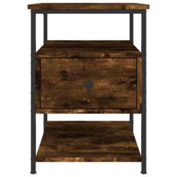 Berkfield Home Bedside Cabinet Smoked Oak 40x42x56 cm Engineered Wood in Brown - Size: 40 x 42 x 56 cm - thumbnail 6