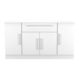 Ready Assembled 2 U Carlton 4 Door 1 Drawer Wide Unit (Ready Assembled) in White - thumbnail 2
