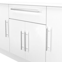 Ready Assembled 2 U Carlton 4 Door 1 Drawer Wide Unit (Ready Assembled) in White - thumbnail 5
