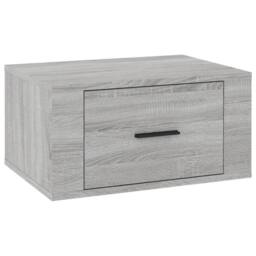 Berkfield Home Wall-mounted Bedside Cabinet Grey Sonoma 50x36x25 cm - Size: 50 x 36 x 25 cm - thumbnail 1