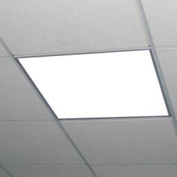 ENER-J Set of 6 Slim LED Ceiling Light Panels 60x60cm 40W 6000K - White - Size: 25 cm diameter x 19 cm high - thumbnail 3