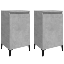 Berkfield Home Bedside Cabinets 2 pcs Concrete Grey 40x35x70 cm Engineered Wood - Size: 40 x 35 x 70 cm - thumbnail 2