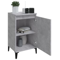 Berkfield Home Bedside Cabinets 2 pcs Concrete Grey 40x35x70 cm Engineered Wood - Size: 40 x 35 x 70 cm - thumbnail 4