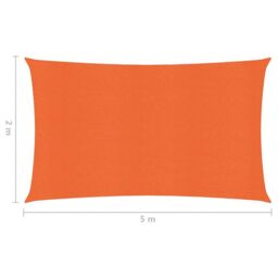 Berkfield Home Sunshade Sail 160 g/m ² Orange 2x5 m HDPE - thumbnail 6