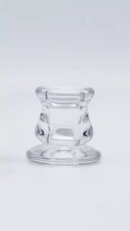 Marco Paul Glass 7cm Taper Candle Stick Holder Table Centre Piece in Clear - thumbnail 5