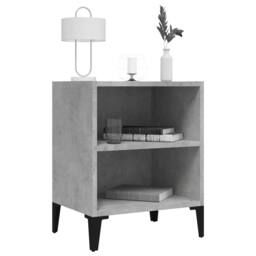Berkfield Home Bed Cabinet with Metal Legs Concrete Grey 40x30x50 cm - Size: 40 x 30 x 50 cm - thumbnail 3