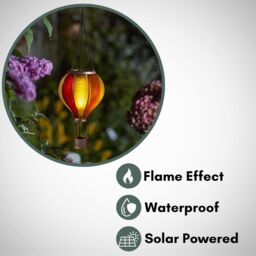 Marco Paul 44cm Yellow & Red Resin Hot air Balloon Solar Hanging Light - thumbnail 5