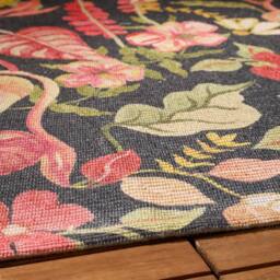 Furn Tropical Bloom Floral Indoor/Outdoor Rug in Black - Size: 120 cm x 170 cm - thumbnail 4