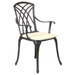 Charles Bentley Metal Cast Aluminium Garden Furniture Patio Set With Cushions in Black - thumbnail 3