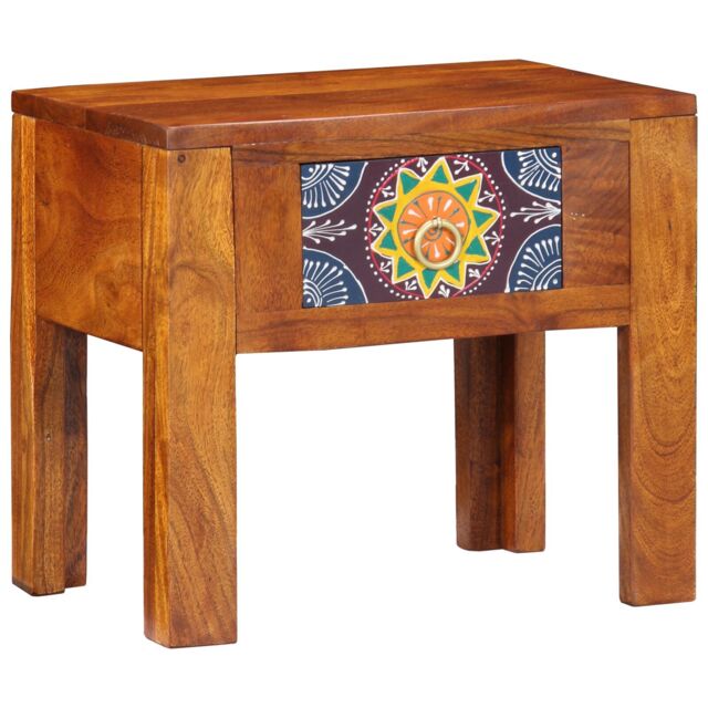 Berkfield Home Side Table 40x30x36 cm Solid Wood Acacia in Brown - Size: 40 x 30 x 36 cm - image 1