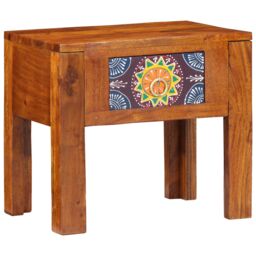 Berkfield Home Side Table 40x30x36 cm Solid Wood Acacia in Brown - Size: 40 x 30 x 36 cm - thumbnail 3