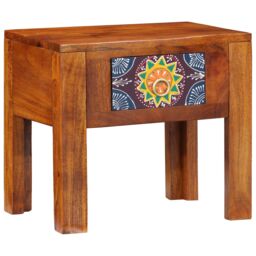 Berkfield Home Side Table 40x30x36 cm Solid Wood Acacia in Brown - Size: 40 x 30 x 36 cm - thumbnail 7