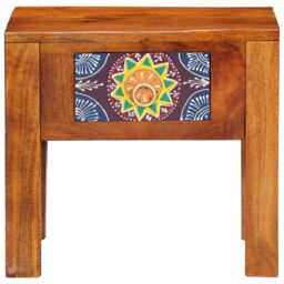 Berkfield Home Side Table 40x30x36 cm Solid Wood Acacia in Brown - Size: 40 x 30 x 36 cm - thumbnail 4