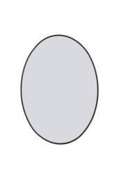 Living and Home Aluminium Alloy Framed HD Float Glass Bathroom Mirror in Black - thumbnail 1