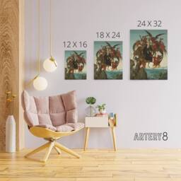 "Artery8 Michelangelo Buonarroti Torment St Canvas Wall Art Print - Size: W18"" x H24""" - thumbnail 4