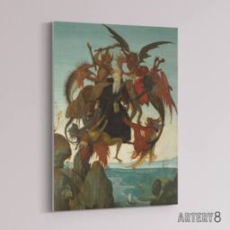 "Artery8 Michelangelo Buonarroti Torment St Canvas Wall Art Print - Size: W18"" x H24""" - thumbnail 2