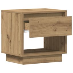 Berkfield Home Bedside Cabinet Artisan Oak 45x34x46 cm Engineered Wood in Brown - Size: 45 x 34 x 46 cm - thumbnail 5
