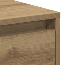 Berkfield Home Bedside Cabinet Artisan Oak 45x34x46 cm Engineered Wood in Brown - Size: 45 x 34 x 46 cm - thumbnail 9